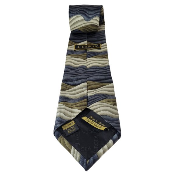 Jerry J. Garcia 100% Silk Tie Blue Iceberg Ltd. Ed. 220 of 1,000 Grateful Dead - Picture 7 of 10